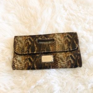 NWT Nine West Animal Print Clutch
